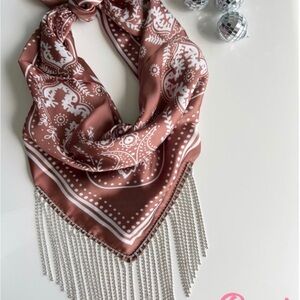 Silk Bandana with Rhinestone Fringe | Western Bling | Nash Bash